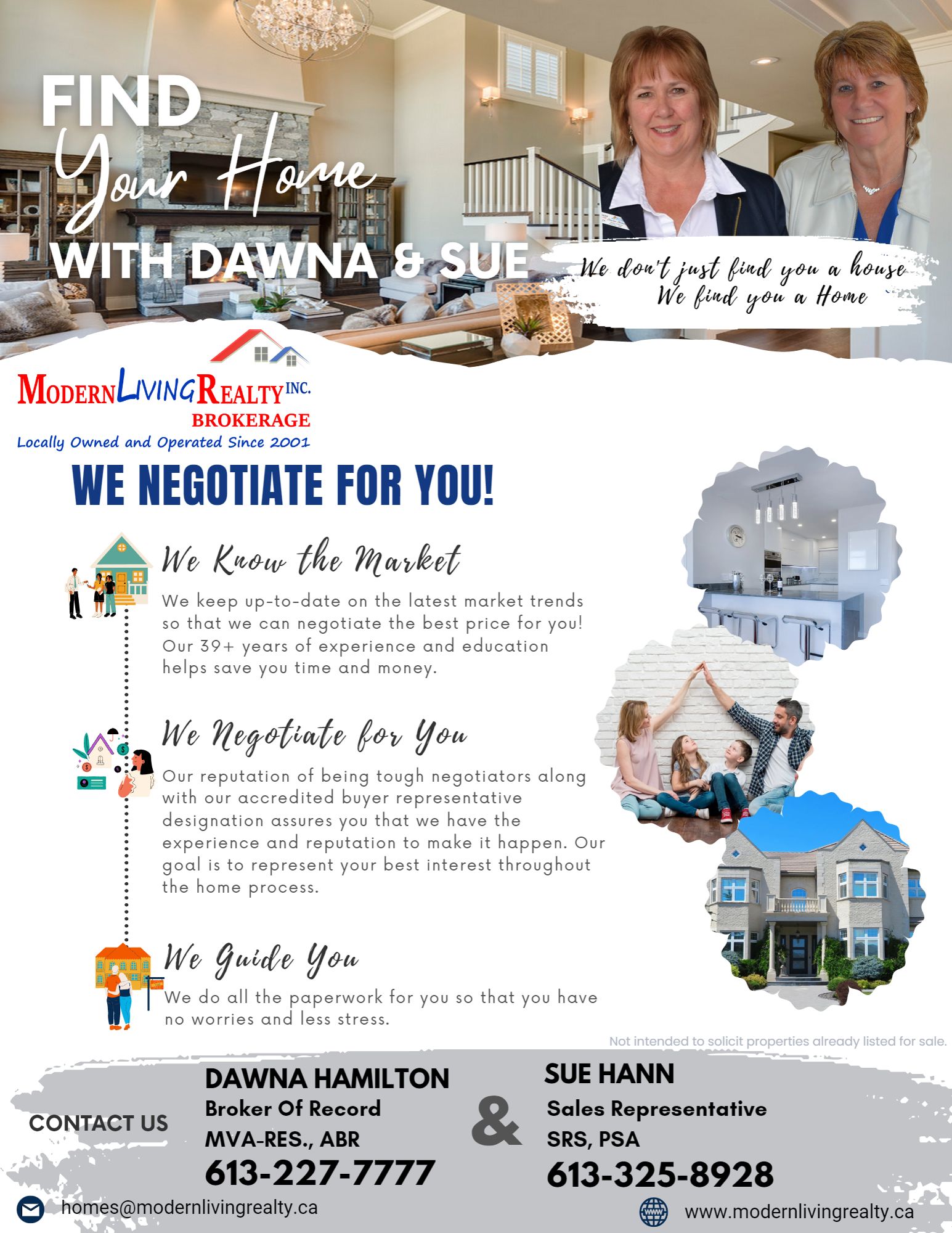 Find Your Home with Dawna & Sue at Modern Living Realty Brokerage